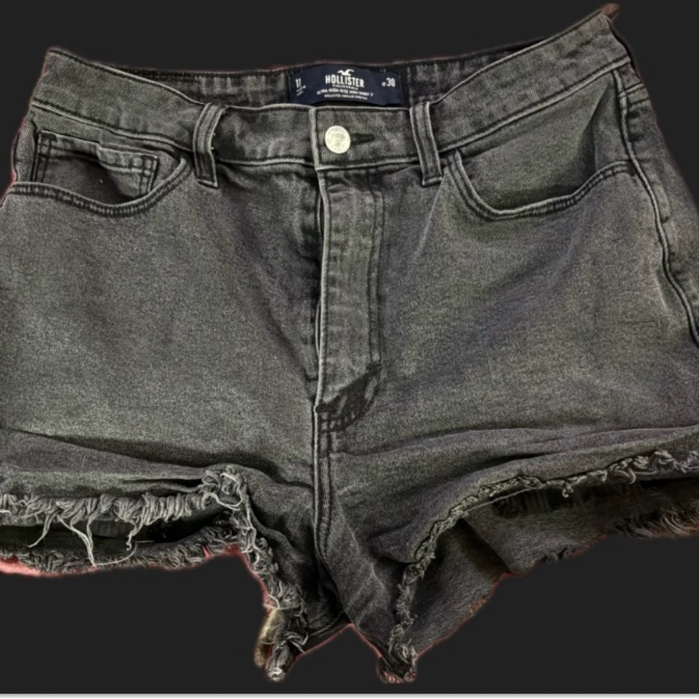 Hollister Women's Dark Gray Jean Shorts